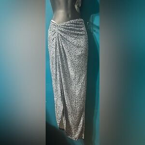 🐆 SHEIN SXY Leopard Print Twisted Waist Maxi Skirt